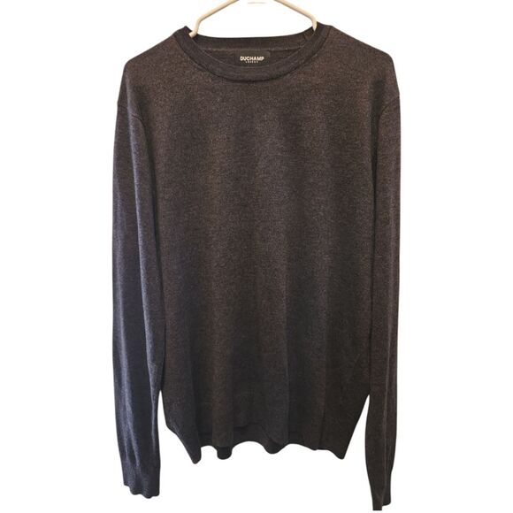 DUCHAMP London Crewneck Pullover Sweater in Gray knit XL - Picture 1 of 5